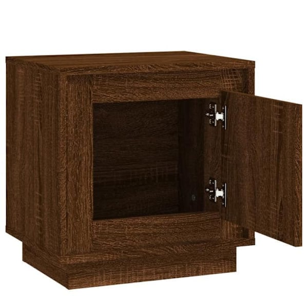 2 kpl yöpöytiä, joissa on ovi ja säilytystila 44 x 35 x 45cm ruskeaa teknologista puuta DEC035866 kastanj