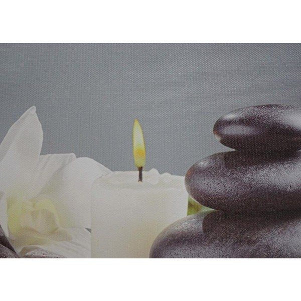 Set om 2 LED-ljusa tavlor väggtavla 40x60 cm timer Buddha + ljus 04_0000452 Flerfärgad
