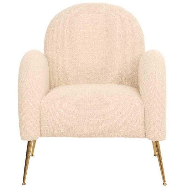 Lounge cocktail stol retro chenille stof creme ekstra tyk polstring på 22 cm 04_0006858 Grädde