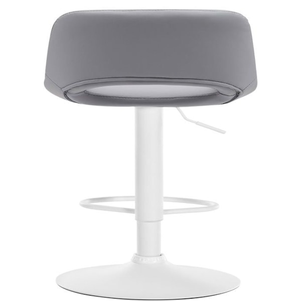 Baari jalusta tuoli x1 PVC harmaalla jalkatuella valkoisella metallijalustalla 10_0004587 Vit