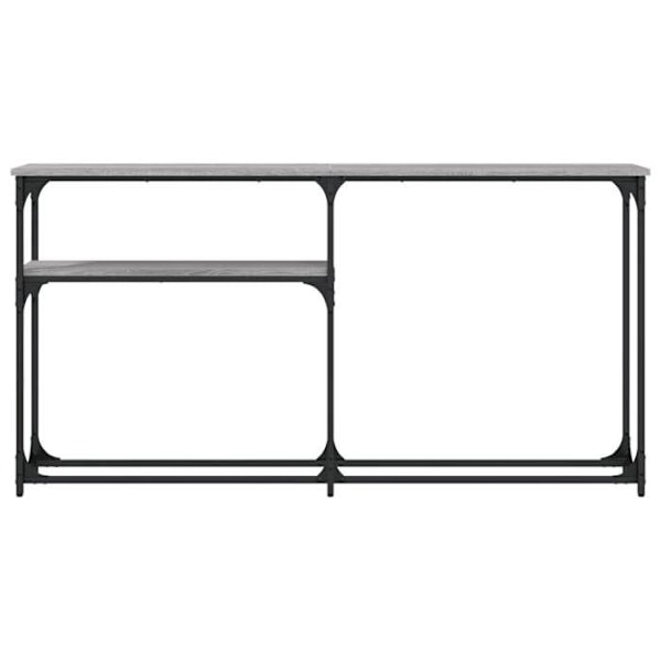 Möbelkonsole för funktionell och stilren förvaring med hyllor 145 x 22,5 x 75 cm grå ingenjörsträ och metall DEC032217 kastanj