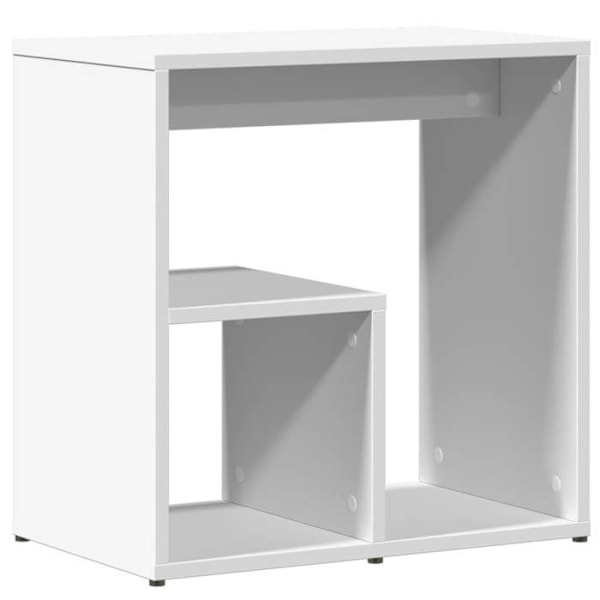 Sæt med 2 sideborde stue møbler natborde 50 x 30 x 50 cm hvidt ingeniørtræ DEC032613 Vit