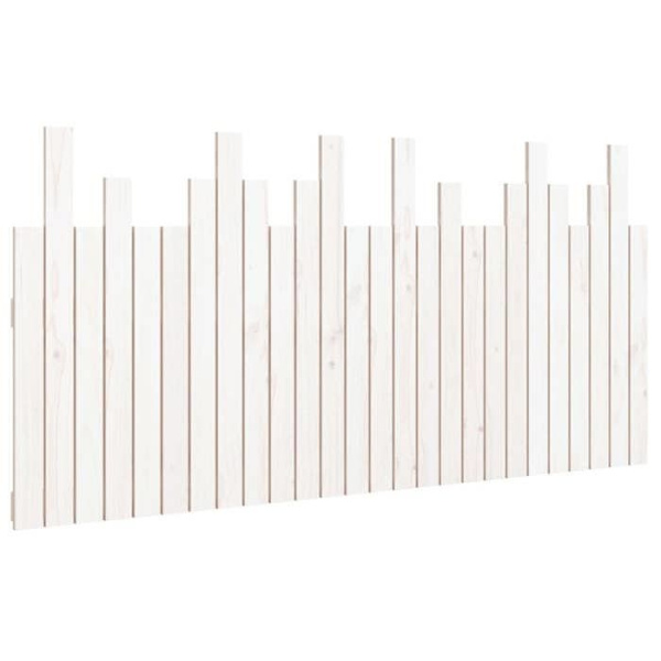 Sänggavel tillbehör sovrum väggmöbel 166 x 3 x 80 cm massivt trä vit TDL0202706 Vit