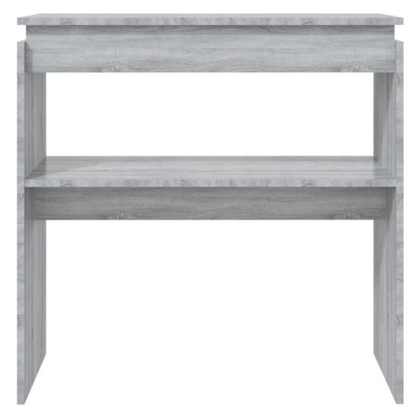 Praktisk konsolbord med hylder til en organiseret entré 80 x 30 x 80 cm grå ingeniørtræ DEC032251 kastanj