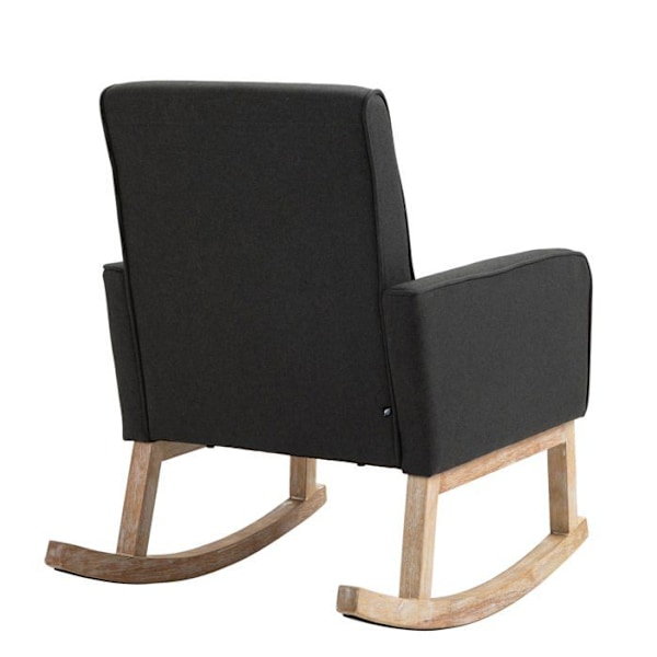 Gyngestol - FAL - Moderne design - Taupe stof - Polstret ryg - 1 plads Mol