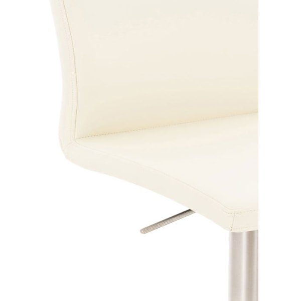 "Barstol x1 justerbar i højde og roterende 360° rund metalplatform sæde i PVC creme 10_0004562" Grädde