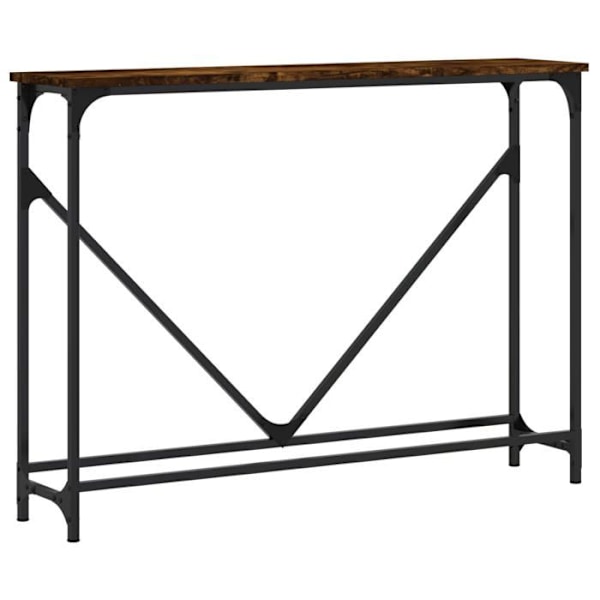 Praktisk konsolbord til en organiseret entré 102 x 22,5 x 75 cm brun ingeniørt træ og metal DEC031777 kastanj