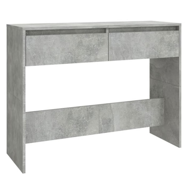 Funktionell och stilren skrivbordskonsol med lådor 100 x 35 x 76,5 cm i ingenjörsträ färg betonggrå DEC032011 kastanj