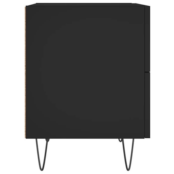 Sæt med 2 natborde med to skuffer 40 x 35 x 47,5 cm sorte ingeniørtræ og jern DEC035541 kastanj
