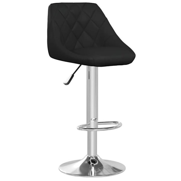 Barstool x1 korkea tuoli timanttiompeleet mustasta PVC:stä DEC029524 Svart