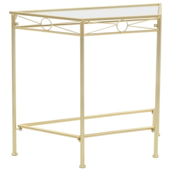 Side table til entré, plante støtte, 87 x 34 x 73 cm i gyldent metal DEC032542 Metall