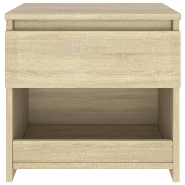 Yöpöytä vetolaatikolla ja lokero 40 x 30 x 39 cm puulevy, tammen värinen DEC033819 Flerfärgad