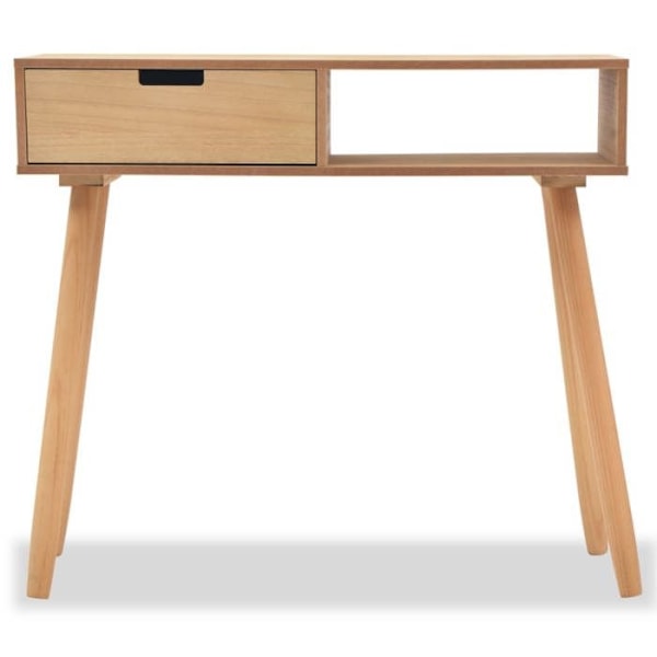 Praktisk konsolbord med skuffer til en organiseret entré 80 x 30 x 72 cm MDF og træ DEC031737 kastanj