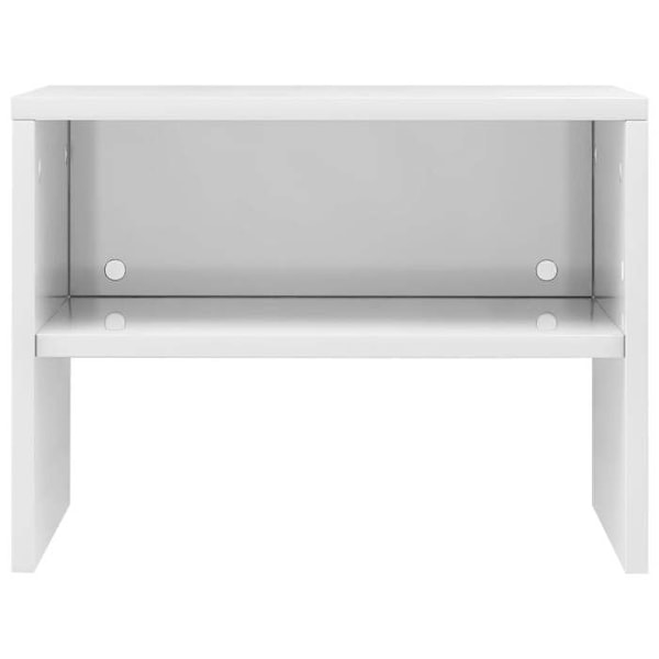 Set med 2 sängbord med öppet fack 40 x 30 x 30 cm ingenjörsträ vit DEC035784 Vit