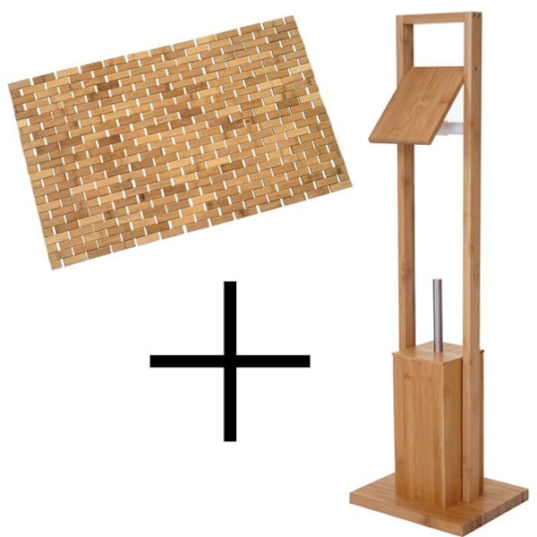 Accessoires til badeværelse toiletpapirholder bambus badevært 04_0004759 Guld