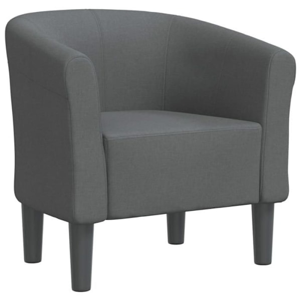 Stol med låg rygg, bekväm sittdel, modern design i mörkgrått tyg DEC026451 Grå