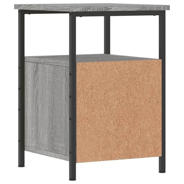 Nattbord med to skuffer og hylde 34 x 35,5 x 50 cm grå ingeniørtræ DEC034587 kastanj