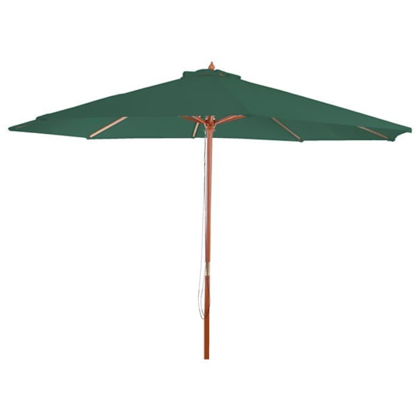 Havemøbel parasol diameter 3,5m polyester/træ 7kg grøn 04_0008011 kastanj