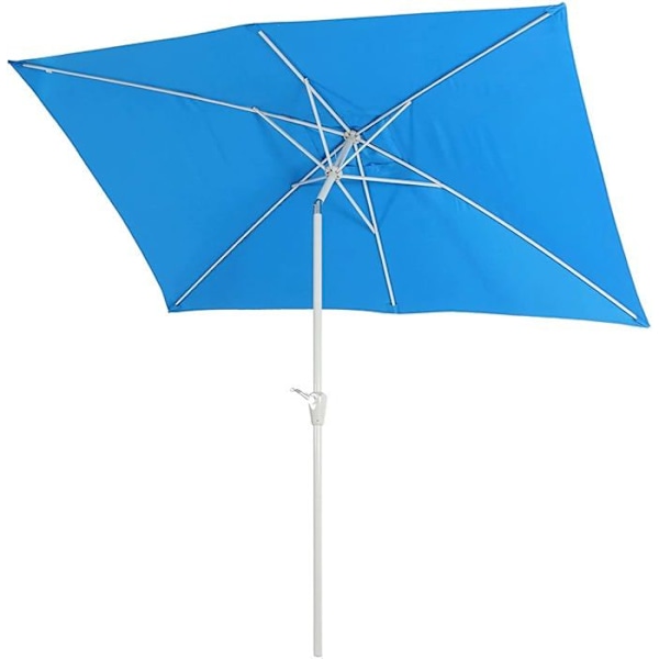 Have parasol - Décoshop26 - 2x3m - Kippelig - Aluminium - 4,5kg - Blå Blå