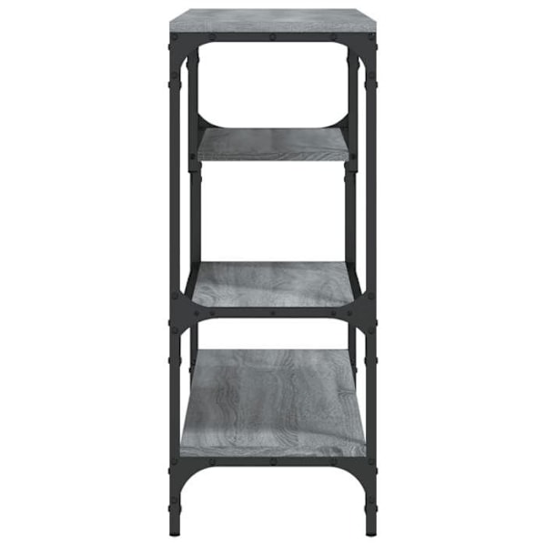 Bordskonsol med funktionell design och hyllor 100 x 30 x 75 cm i grå ingenjörsträ och metall DEC032192 kastanj