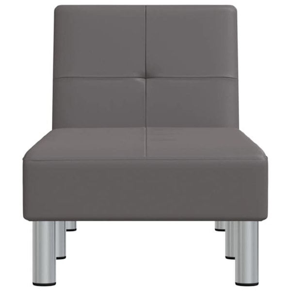 Meridienne chaise longue sisätiloihin, kolme muunneltavaa asentoa, harmaa PVC DEC026192 Grå
