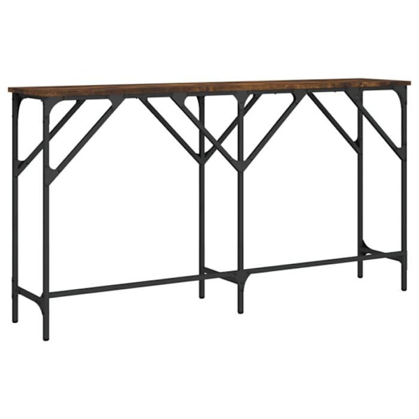 Toiminnallinen ja tyylikäs konsoli-pöytä, koko 140 x 29 x 75 cm, ruskea engineered wood ja metalli DEC031784 kastanj