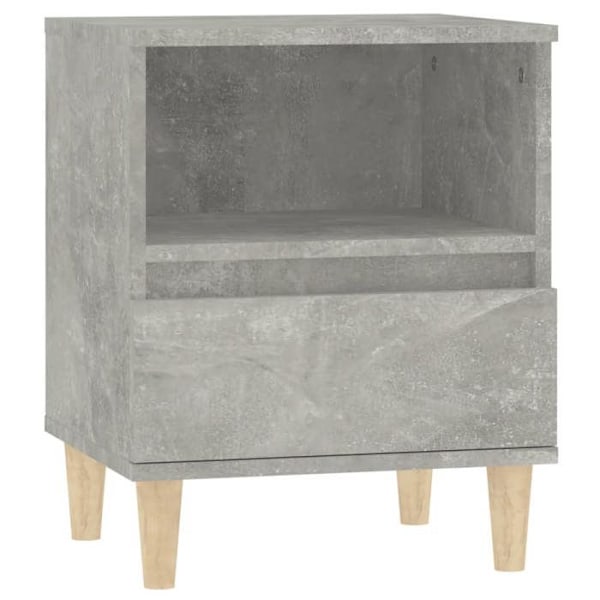 2 kpl yöpöytiä laatikolla ja avoimella lokeroilla 40 x 35 x 50 cm harmaata MDF- levyä DEC035363 kastanj