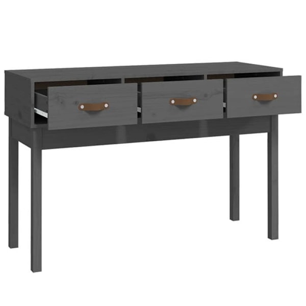 Moderne entrekonsol møbel, sidebord med skuffer 114 x 40 x 75 cm gråt fyrretræ DEC032001 kastanj