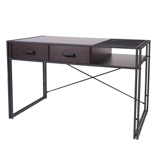 Computer desk - Industrial design - Brown - Straight