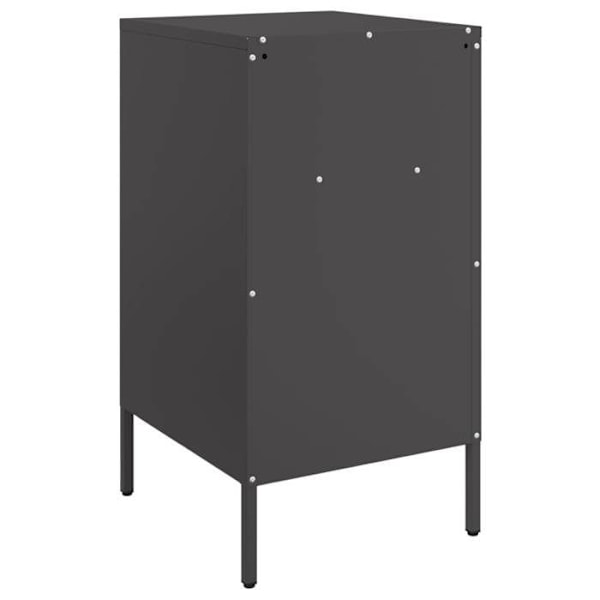 Natskab med 3 skuffer 36 x 39 x 68 cm sort stål DEC034375 Svart