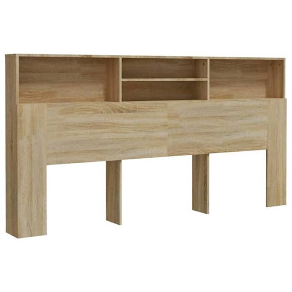 Hovedgærde med opbevaring, sengtilbehør, natbord, hylde 200 x 19 x 103,5 MDF farve eg Ek