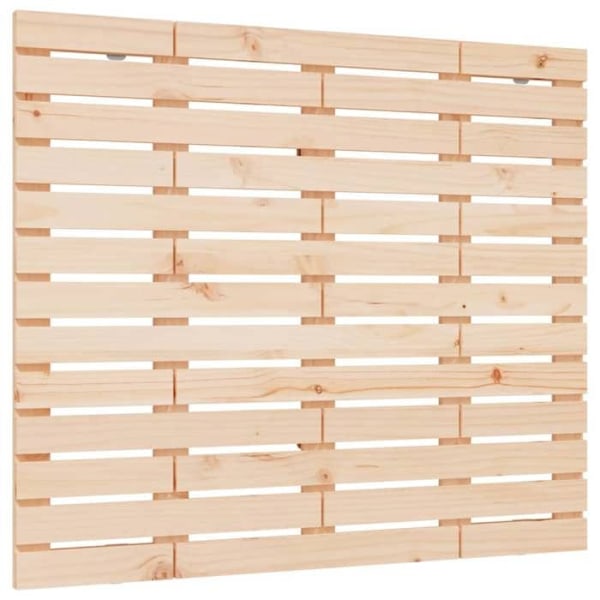 Hovedgærde til seng, soveværelse, vægmonteret møbel, paletdesign, 126 x 3 x 91,5, massiv fyrretræ