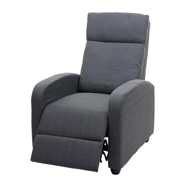 TV-fåtölj med justerbar lutningsfunktion i ljusgrått tyg/textil 04_0002003 Grå