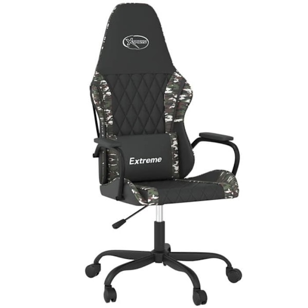 Kontorstol gaming stol med massagefunktion og sort og multicolor camouflagemateriale DEC025901 Flerfärgad