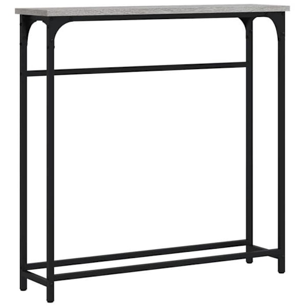Sisääntulopöytä, mitat 75 x 19,5 x 75 cm, harmaata rakennuspuuta ja metallia, DEC032234 kastanj