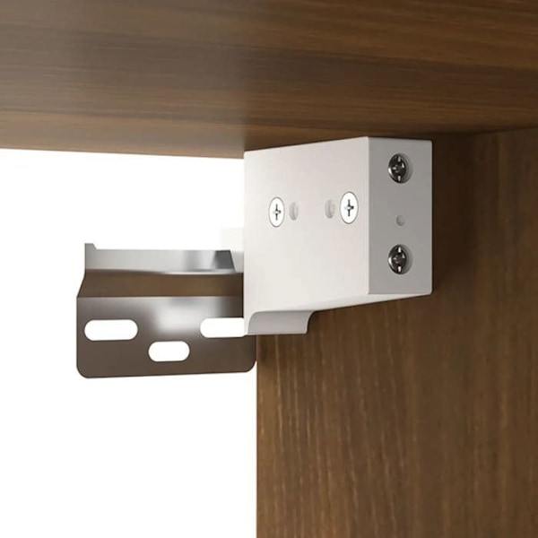 Væghængt natbord med skab med dør 50 x 30 x 47 cm brunt ingeniørtræ DEC034275 kastanj
