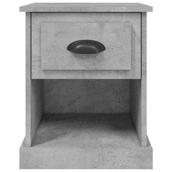 Sæt af 2 natbord med skuffe og åbent rum 39 x 39 x 47,5 cm ingeniørtræ grå DEC035345 kastanj
