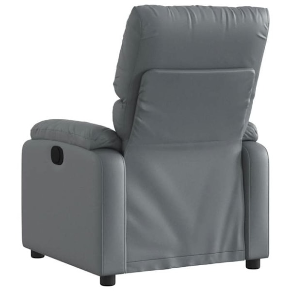 Fauteuil relax TV med komfortabel polstring manuelt hældefunktion i grå PVC DEC027982 Grå