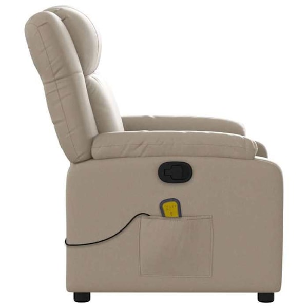 Relaxationsfåtölj för TV med massagefunktion, justerbar, 6 massagepunkter i PVC cappuccino DEC026874 Flerfärgad
