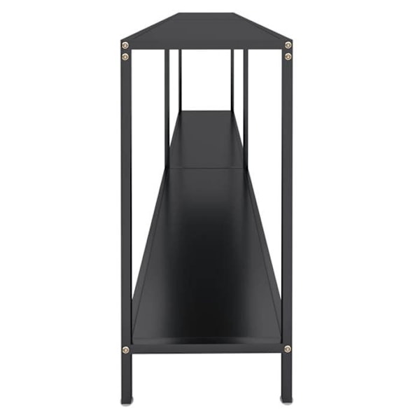 Praktisk konsolbord til en organiseret entré 200 x 35 x 75,5 cm, hærdet glas og sort stål DEC032133 Svart