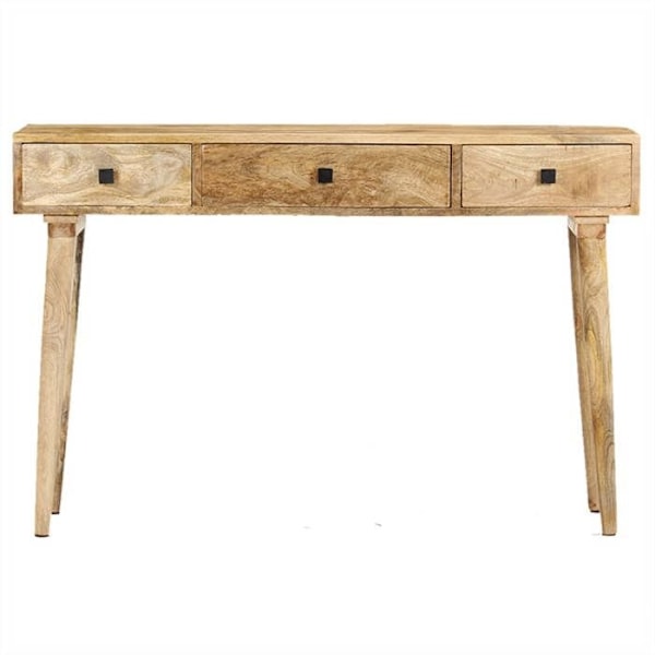 Moderne entrekonsol møbel sidebord med skuffer 115 x 35 x 76 cm mango træ DEC031539 kastanj