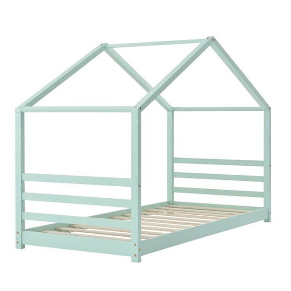 Liten stuga - Hus - 90x200 cm - Furu - Madrass ingår - Enkel montering Mynta
