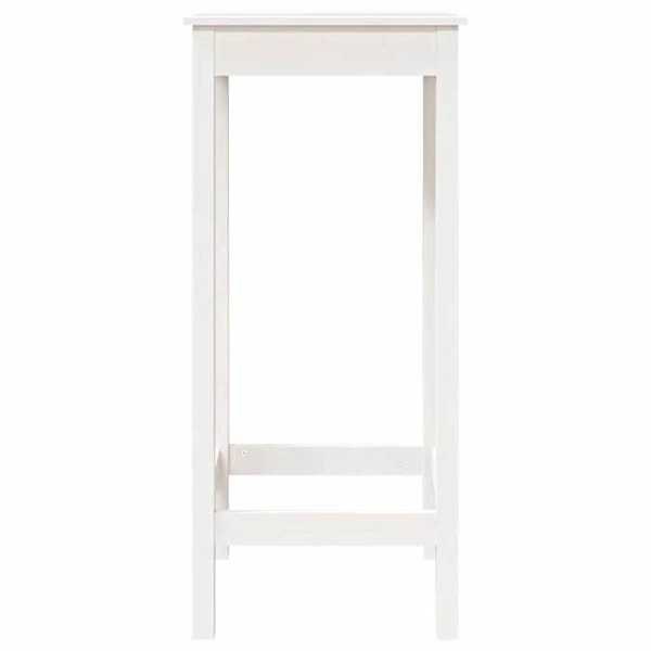 Multifunktionel sidebord højbord 50 x 50 x 110 cm massiv hvidfyr DEC036410 Vit