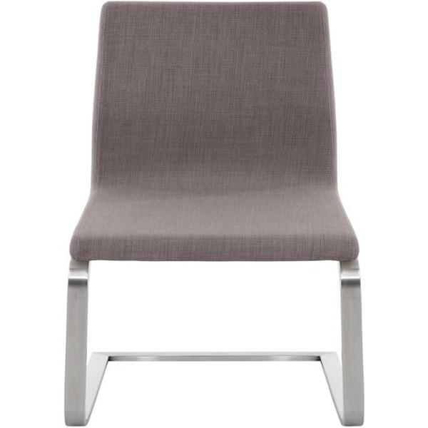 Spisestol x1 moderne design i gråt stof, støttende i rustfrit stål 10_0001992 Grå