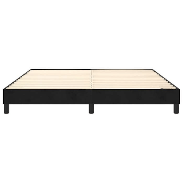 Sälepohja jalkarungolla 180x200 mustaa samettikangasta