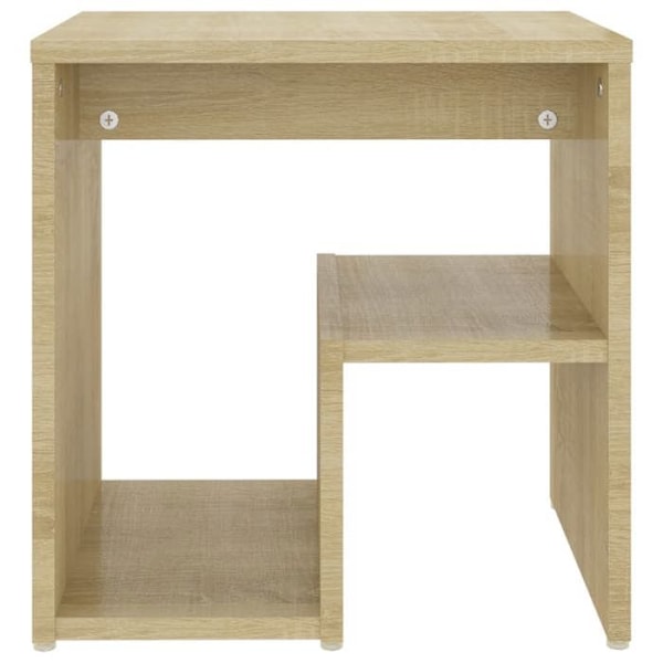 Nattbord med hylder 40 x 30 x 40 cm ingenieurtræ farve eg DEC033822 kastanj