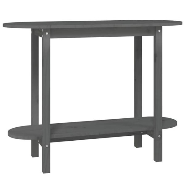 Bordkonsolbord 110 x 40 x 80 cm i massiv grå fyrretræ DEC031285 kastanj