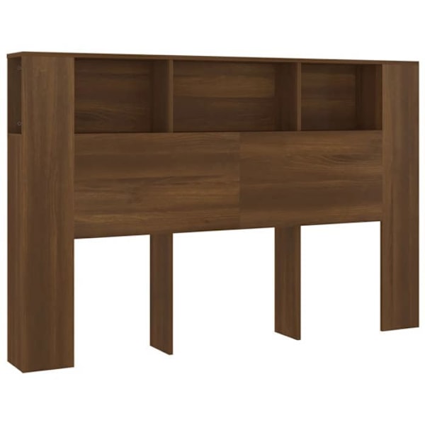 Hovedgærde med opbevaring, tilbehør til seng, natbord, hylde 160 x 18,5 x 104,5 MDF brun kastanj