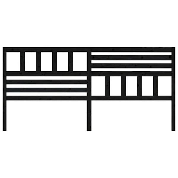 Hovedgærde - Fyrretræ - Sort - 206x100 cm - Moderne stil - Elegant design Svart