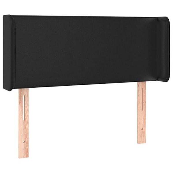 Sänggavel - Sovrumsaccessoar - LED - Syntetiskt läder svart - Mått 83x16x78/88 cm - Modern design Svart